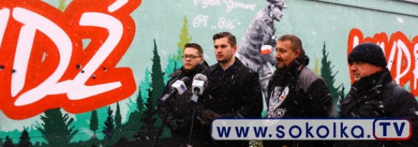 Oficjalne otwarcie muralu patriotycznego w Sok&oacute;łce [Film i Zdjęcia]