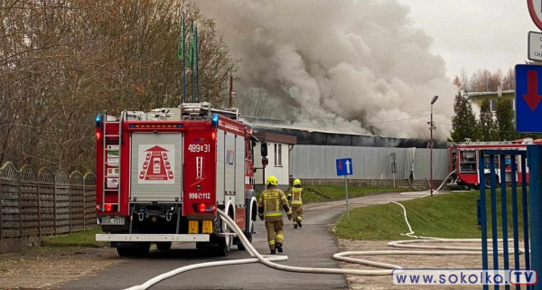 NA SYGNALE: Pożar hali w Sok&oacute;łce