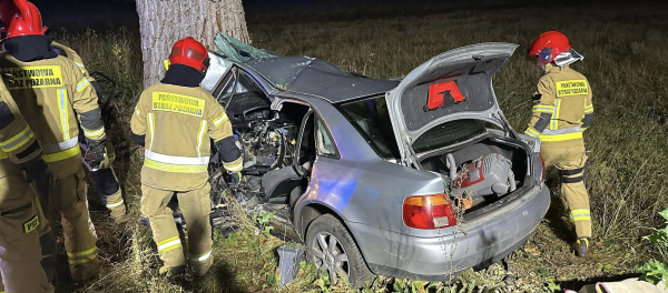 Wypadek ze skutkiem śmiertelnym na drodze Sok&oacute;łka - Malawicze G&oacute;rne [Zdjęcia]
