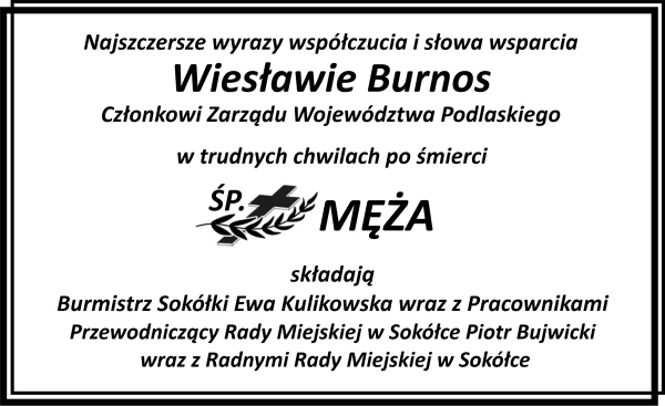 Najszczersze wyrazy wsp&oacute;łczucia