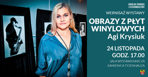 Wernisaż wystawy &ndash; OBRAZY Z PŁYT WINYLOWYCH AGI KRYSIUK