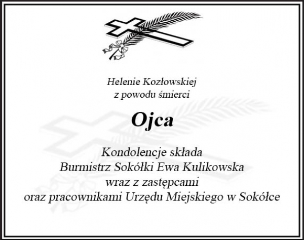 Szczere wyrazy wsp&oacute;łczucia