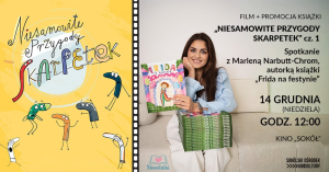 Rodzinne spotkanie w Kinie Sokół: film „Skarpetki cz. 1” i autorskie spotkanie z Marleną Narbutt-Chrom.