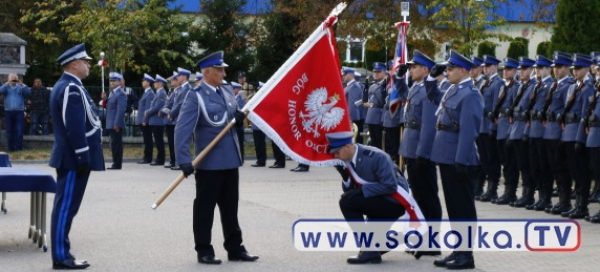 Komenda Powiatowa Policji w Sok&oacute;łce ma własny sztandar [Film i Zdjęcia]