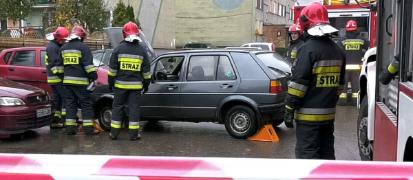 NA SYGNALE: Pożar golfa w centrum Sok&oacute;łki [Film]