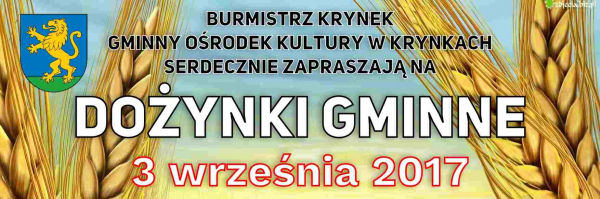 Dożynki Gminne w Krynkach [Zaproszenie]