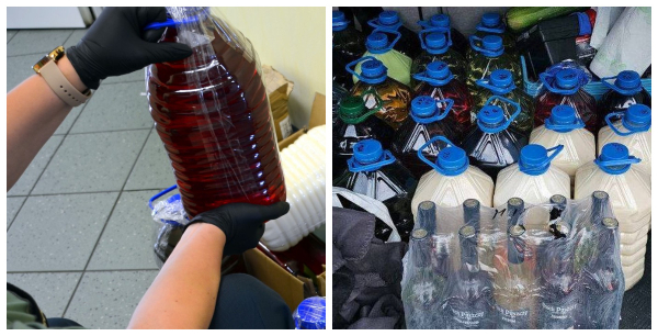 Przewoził niemal 130 l nielegalnego alkoholu. Wpadł podczas kontroli drogowej