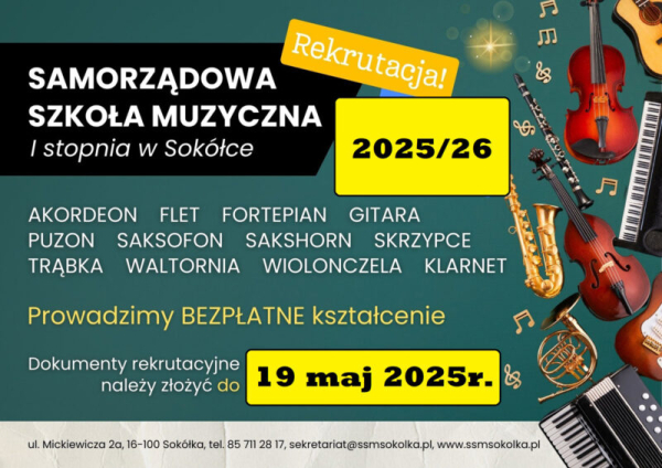 Rekrutacja do Samorządowej Szkoły Muzycznej