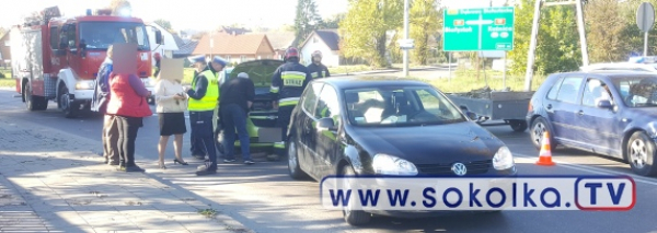 NA SYGNALE: Kolizja na ul. Kryńskiej w Sok&oacute;łce [Zdjęcia]